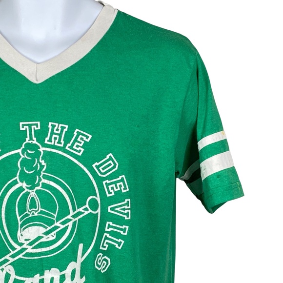 Vintage Pride Of The Devils Band Ringer T Shirt Adult Size M Augusta Sportswear - Picture 4 of 11